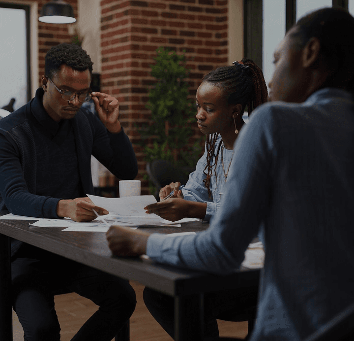 business collaboration on table