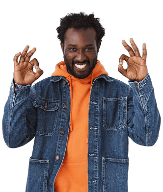cheerful african man
